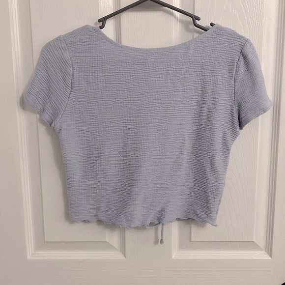 Baby Blue Hollister Crop Top - Picture 2 of 3